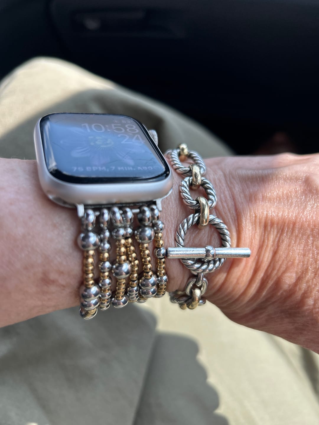 Customer photo review of Eternal Glow Stretch Apple Watch Strap