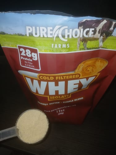 Customer photo review of Whey Protein Isolate Peanut Better