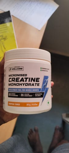 Customer photo review of Wellcore - Pure Micronised Creatine Monohydrate (307g, 83Servings) Tropical Tango