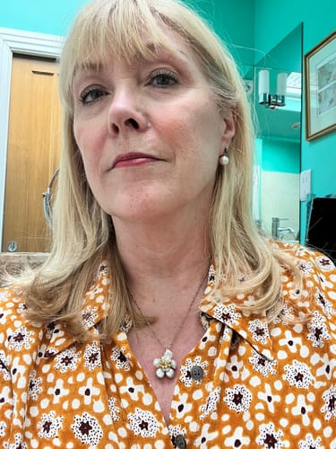 Customer photo review of CELIA - Natural Keshi Pearl Flower Choker