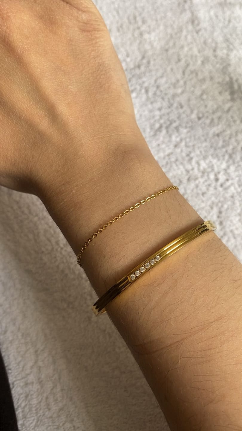 Customer photo review of Filigran Armband | 18K vergoldet