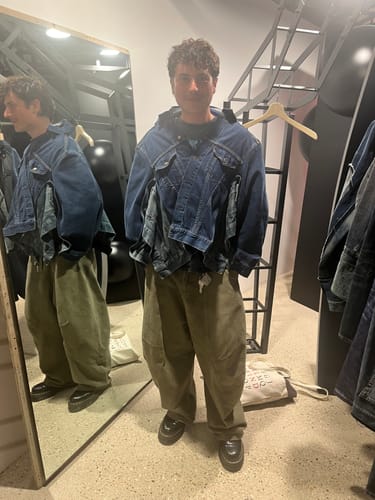 Customer photo review of American Curved Blade Jeans