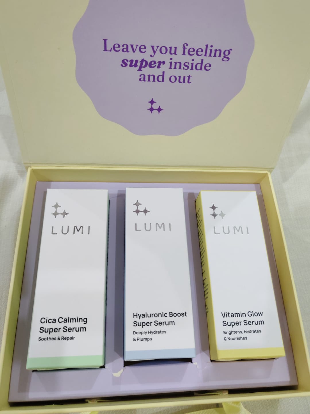 Customer photo review of Super Serum Trio