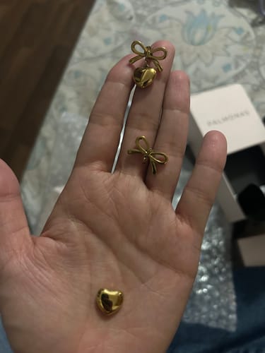 Customer photo review of Wrapped With Love Earrings