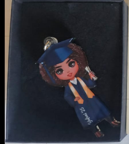 Customer photo review of Graduation Gift for Girl - Personalized Acrylic Keychain