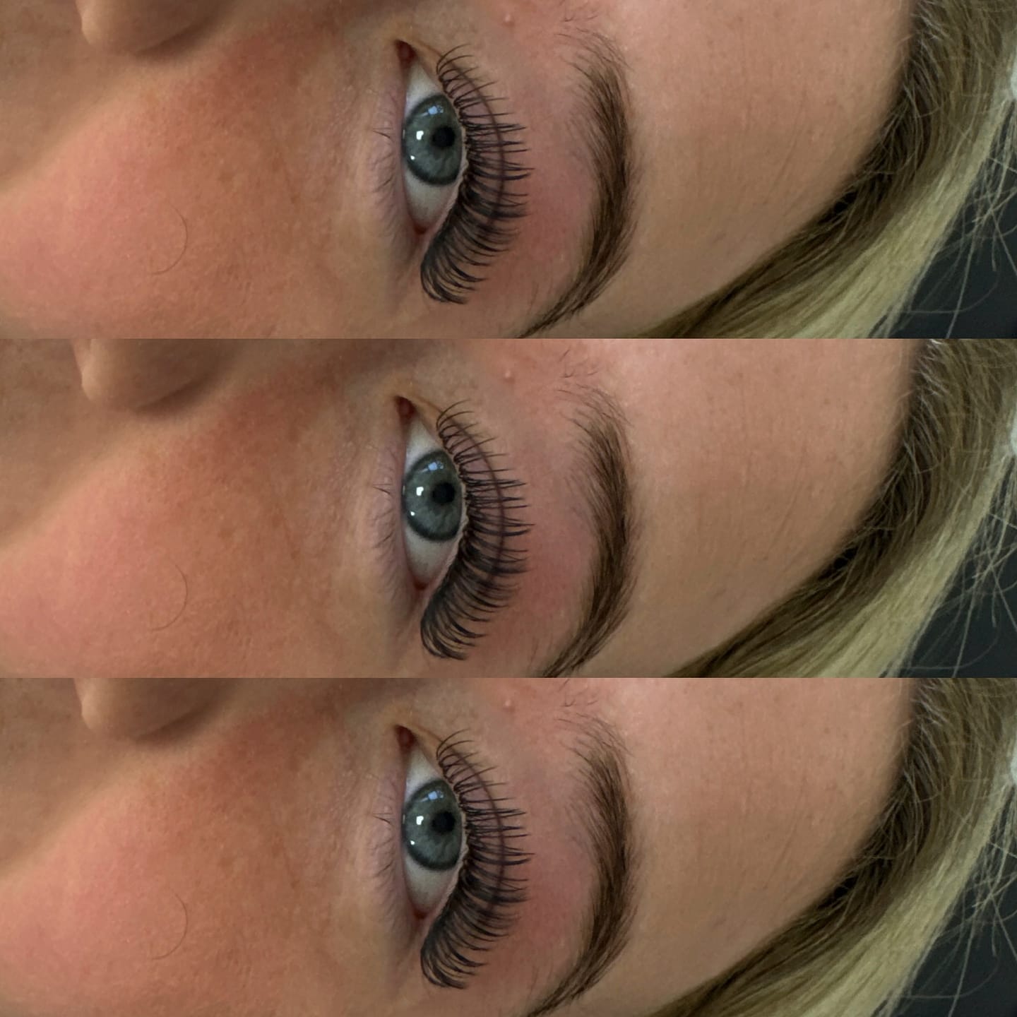 Customer photo review of 0.25 Flat Split Tip Cashmere Eyelash Extensions (16 lines)