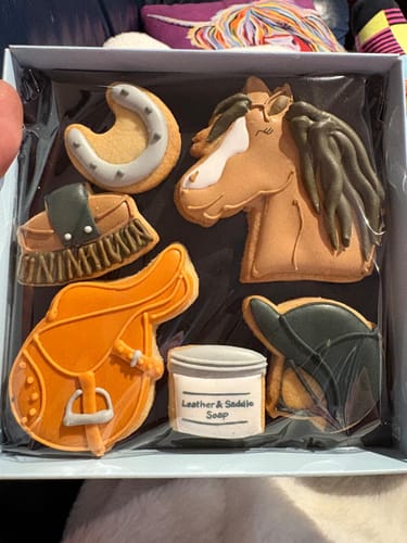 Customer photo review of Horse Riding Deluxe Biscuit Box