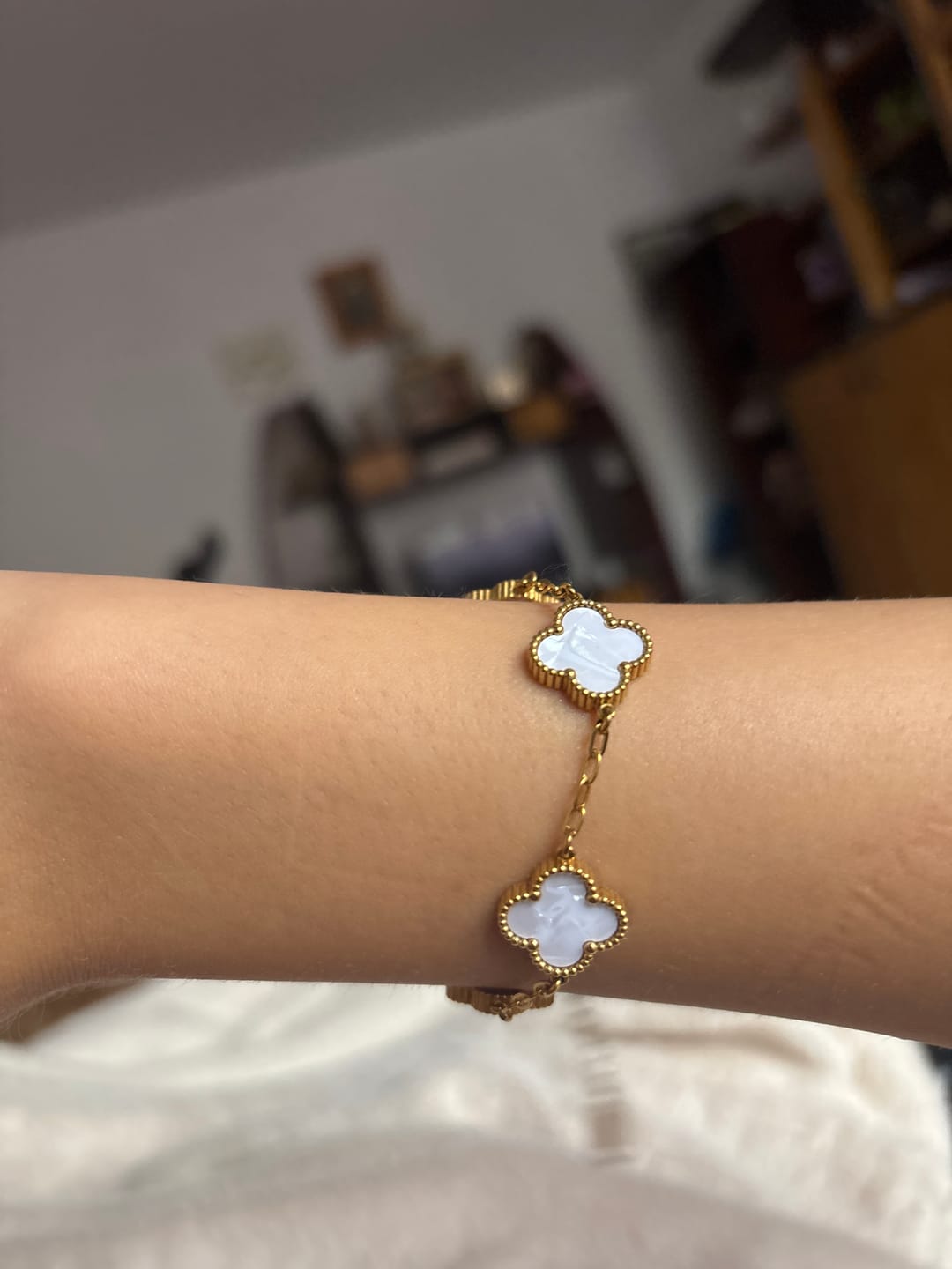 Customer photo review of Set Bratara + Colier Auriu Flower