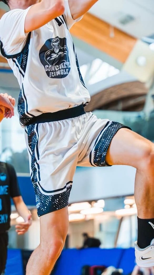 Customer photo review of Custom White Black Reversible Basketball Suit for Adults and Kids Personalized Jersey