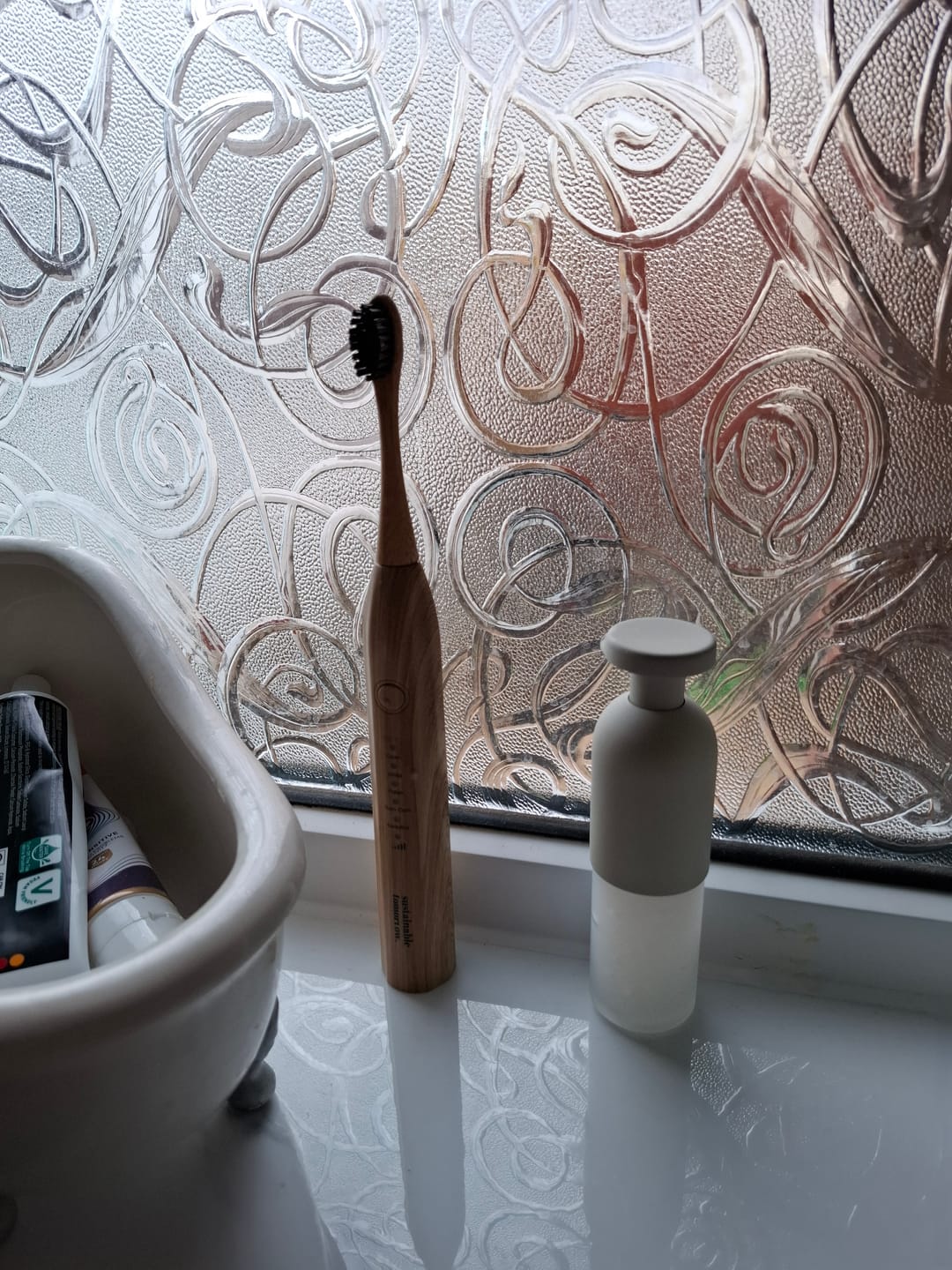 Customer photo review of Zen Bamboo Electric Toothbrush