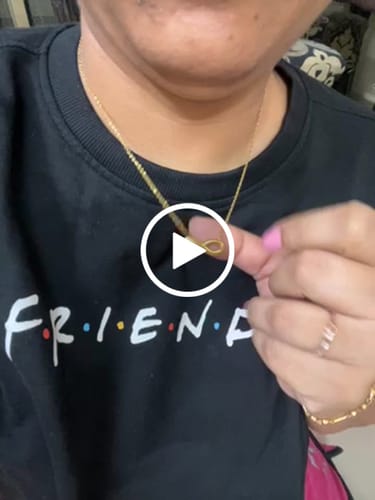 Customer video review of Golden Infinity Necklace