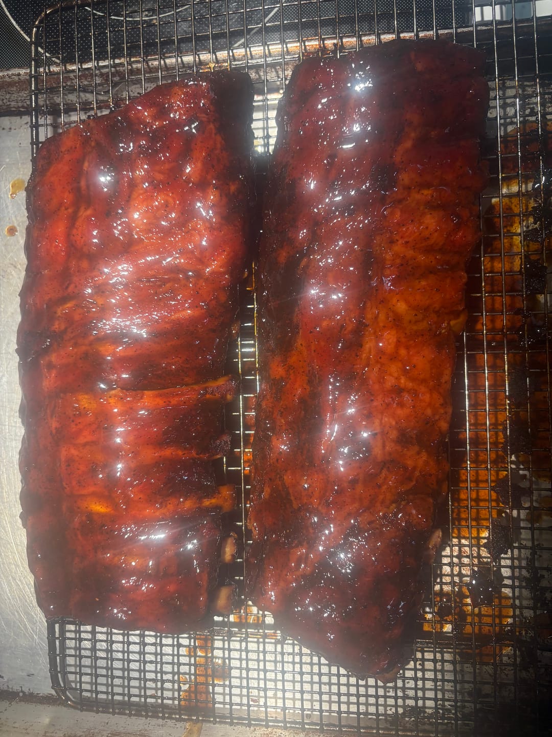 Customer photo review of Hot Honey Peach BBQ Glaze