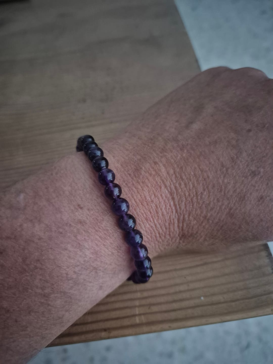 Customer photo review of Bracelet en améthyste 6mm