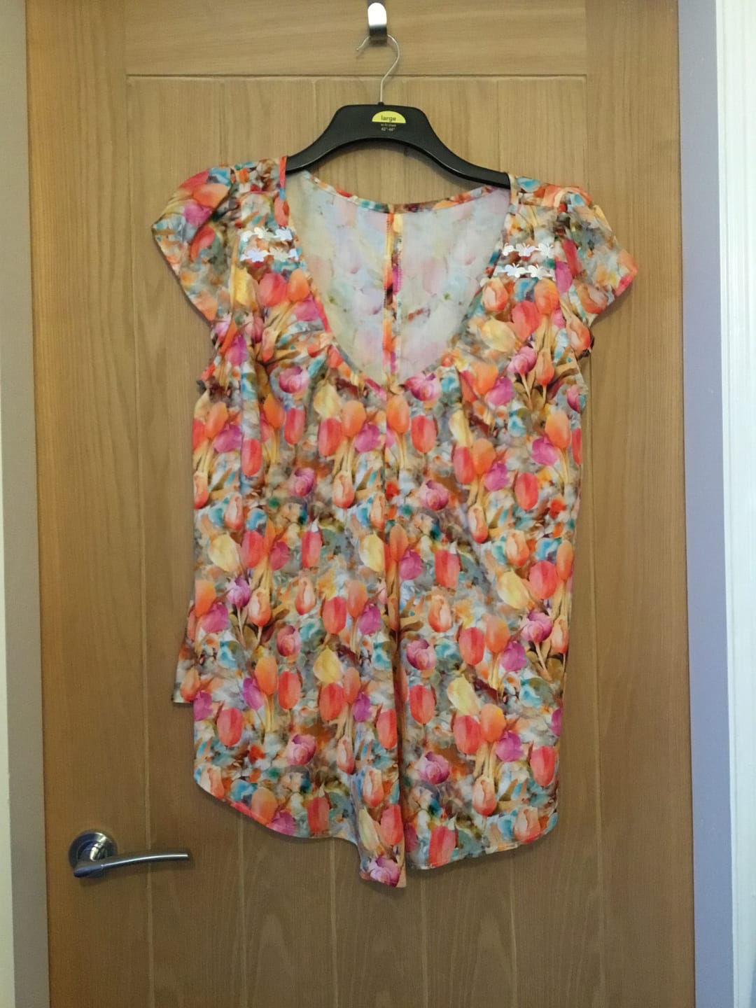 Customer photo review of Tulip Garden Viscose Challis Fabric