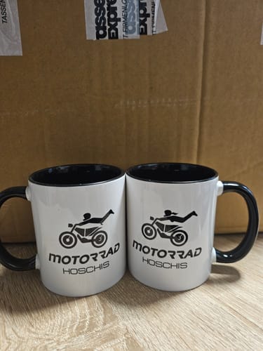 Customer photo review of TassenExpress - Becher Keramik Tasse mit Logo bedruckt 325ml Firmenlogo