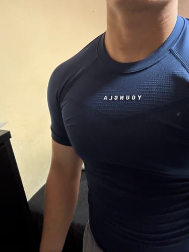 Customer photo review of SUPERVILLAIN COMPRESSION TEES #475