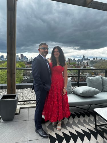 Customer photo review of Lady in Red Dress by Bariano - RENTAL