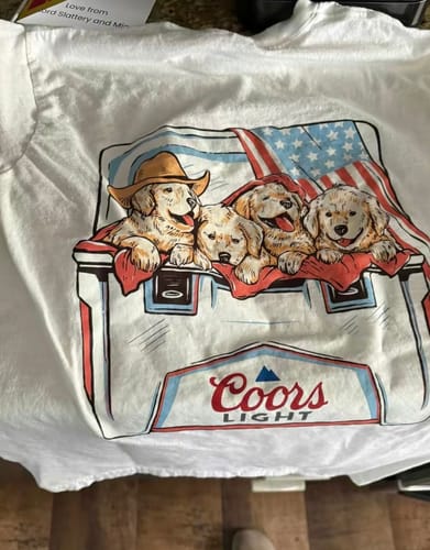 Customer photo review of Dog Beers 4th Of July T-Shirt/Sweatshirt/Hoodie