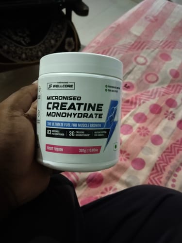 Customer photo review of Wellcore - Pure Micronised Creatine Monohydrate (307g, 83 Servings) Fruit Fusion