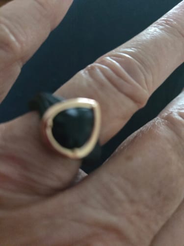 Customer photo review of Pear Collection - Silicone Rings with Metal Frame