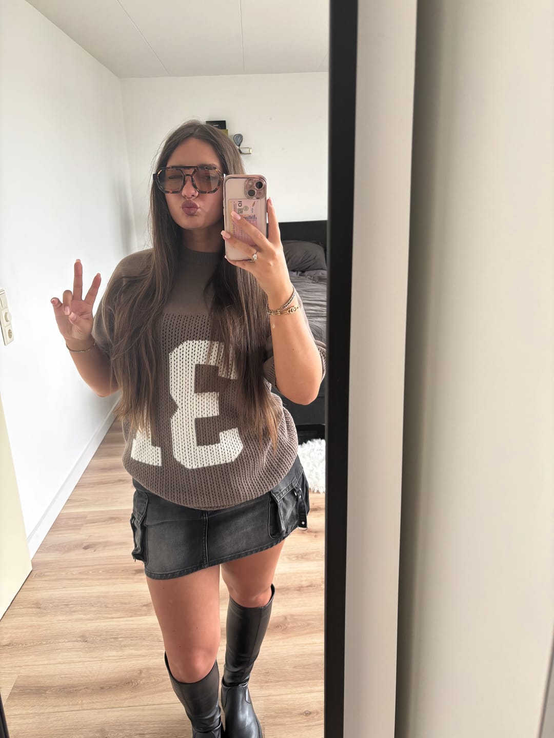 Customer photo review of KNIT JERSEY TAUPE