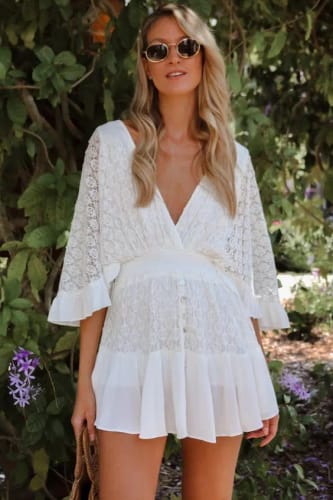 8 R. review of Anna Lace Jumpsuit image 1 out of 1
