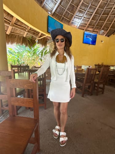 Customer photo review of White Snakeskin Zip Jacket