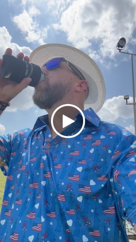 Customer video review of Men's The Statue of Liberty V Neck Golf Polo Shirts