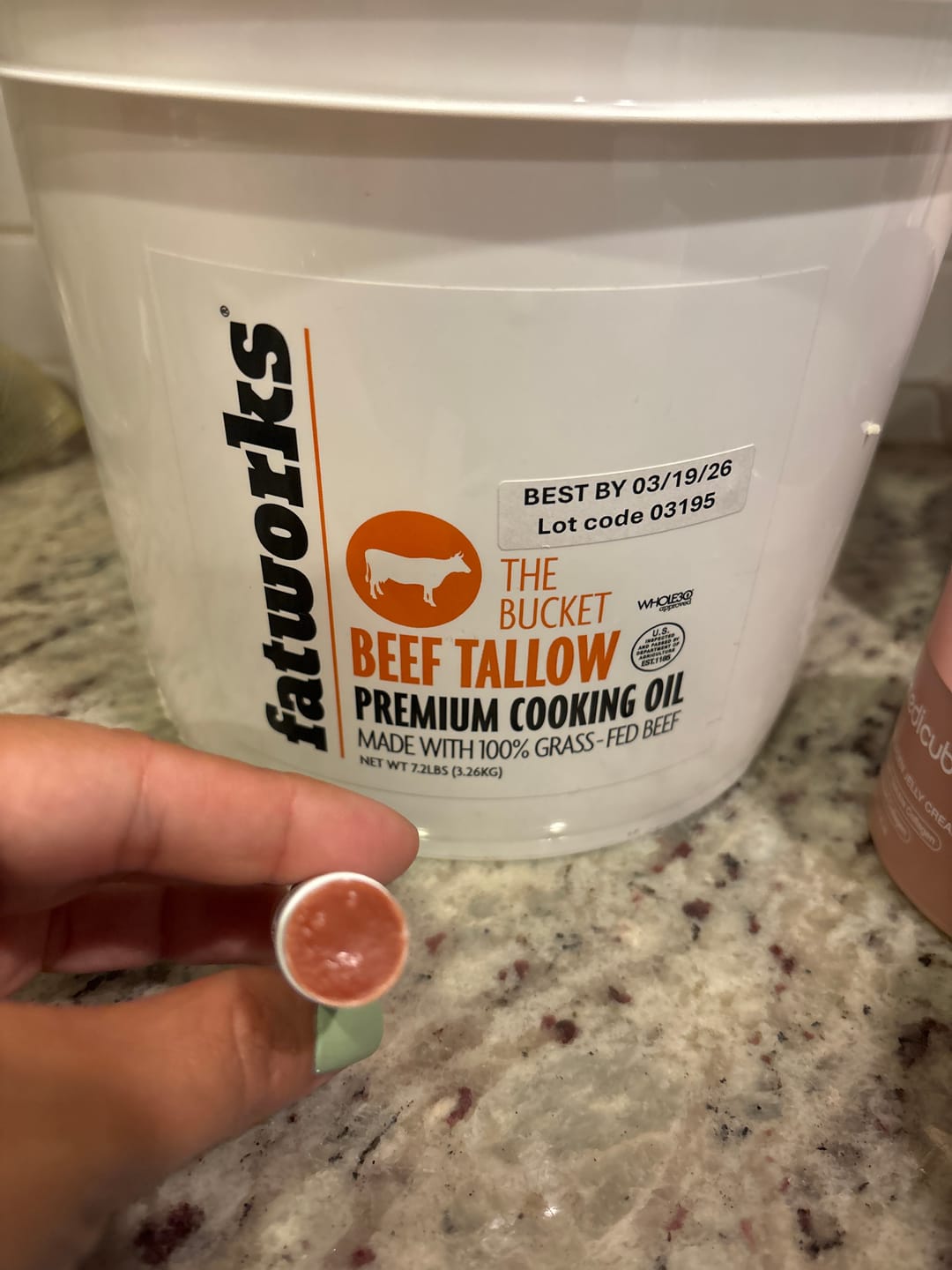 Customer photo review of The Bucket- 1 Gallon Grass Fed Tallow