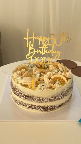 Customer photo review of lemon meringue cake