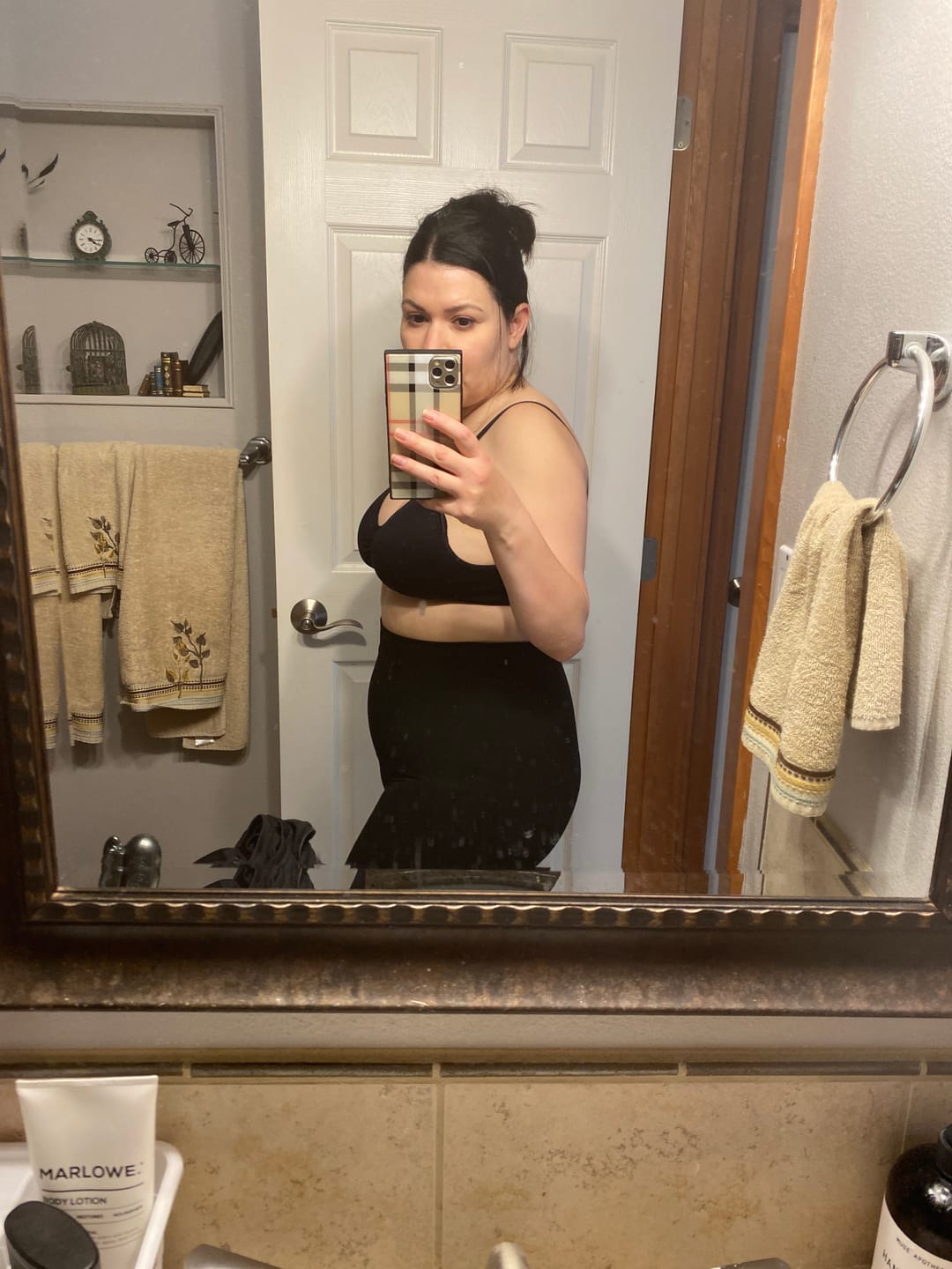 Customer photo review of Snapback™ Postpartum Crop Leggings - Black
