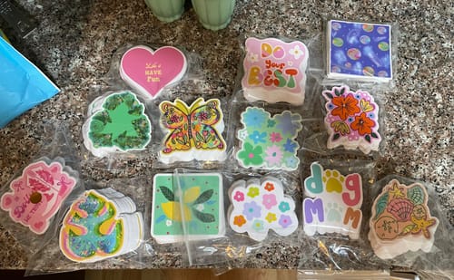 Customer photo review of Cut to Shape Stickers