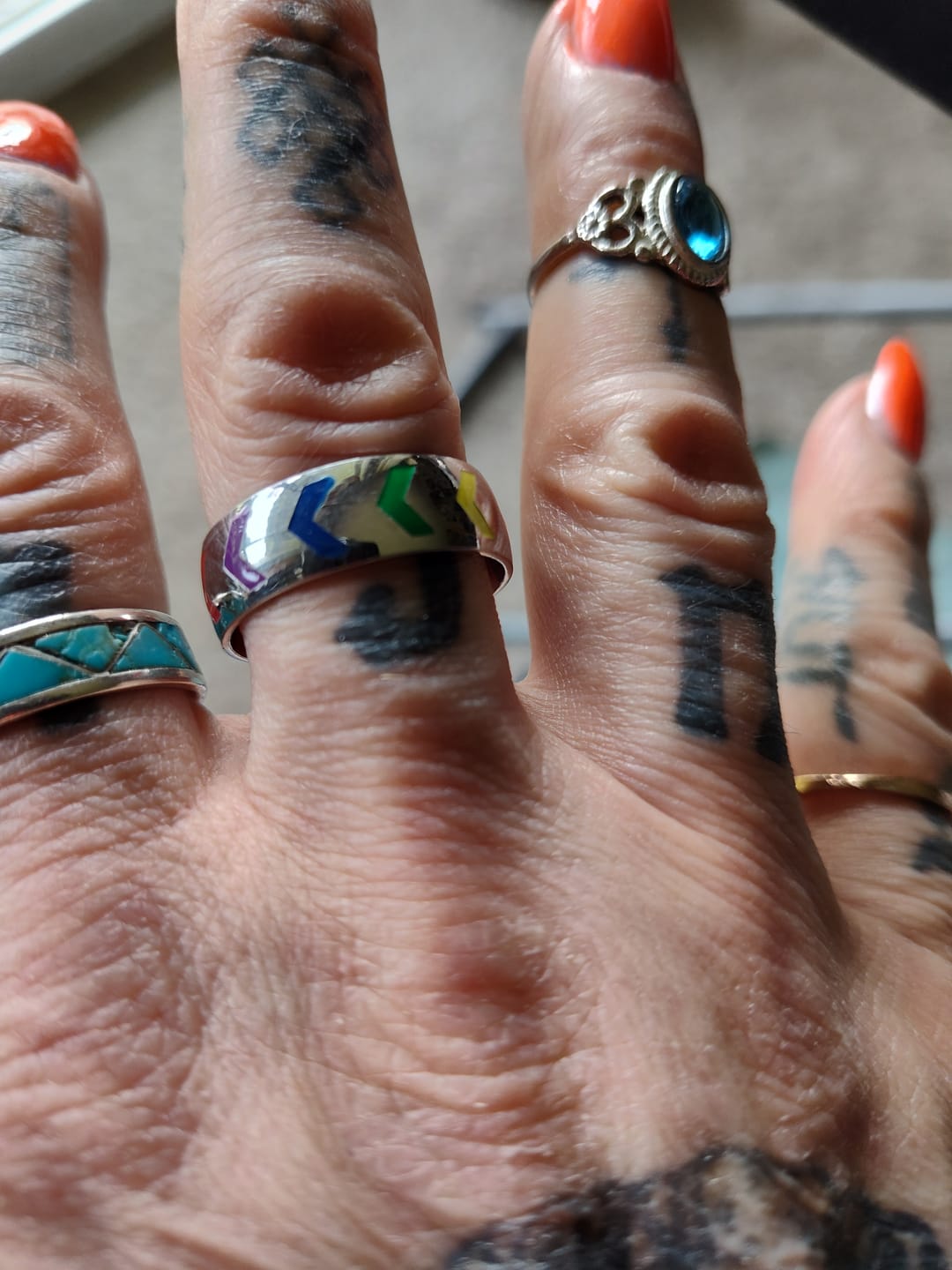Customer photo review of Rainbow Arrows Ring