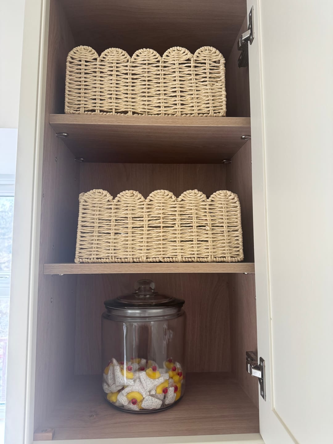 Customer photo review of Scalloped Woven Rope Basket