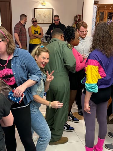 Customer photo review of 1980s Murder Mystery Game Kit