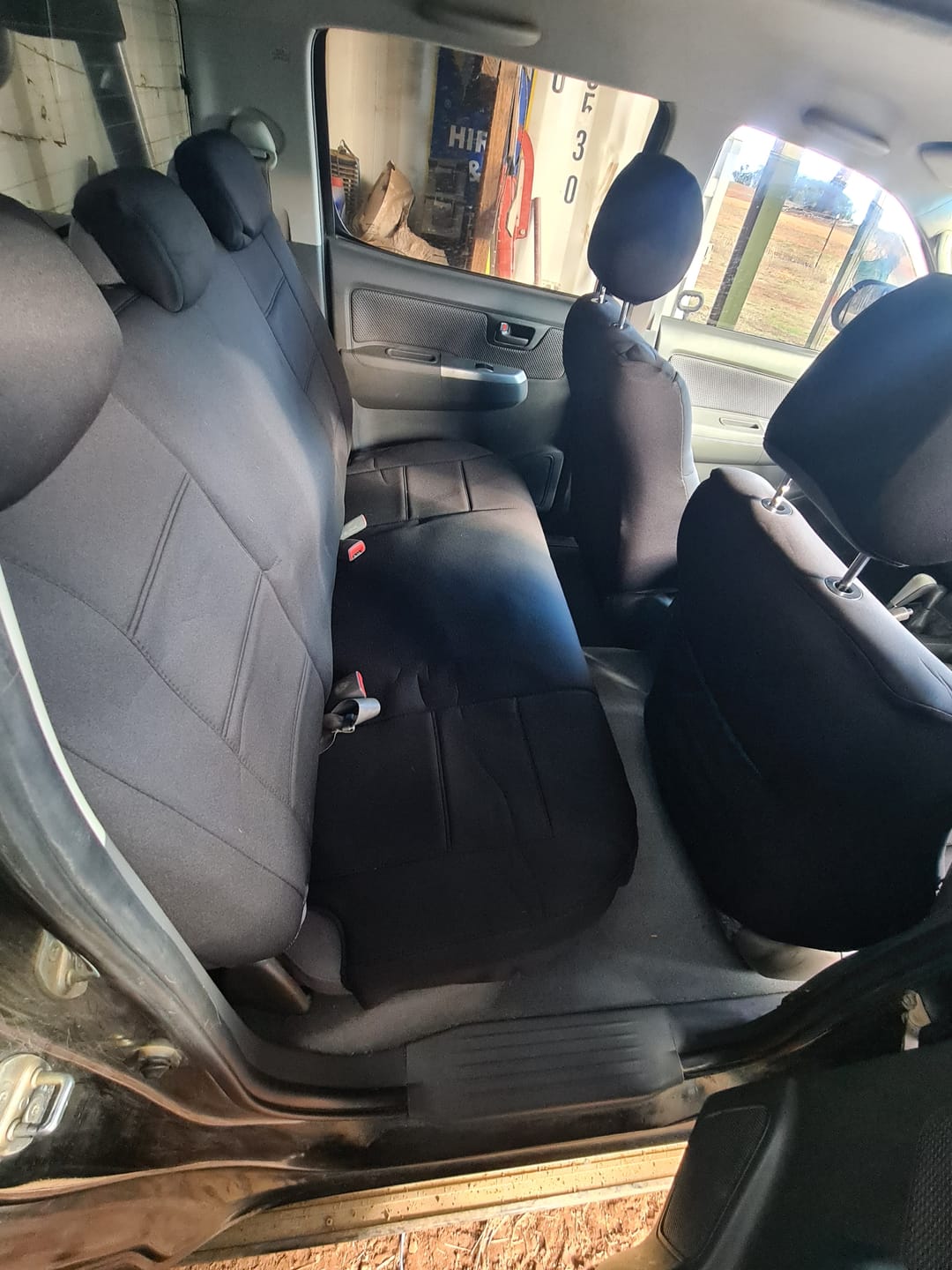 Customer photo review of Sharkskin Seat Covers for Toyota Hilux Dual Cab (03/2005-06/2015)