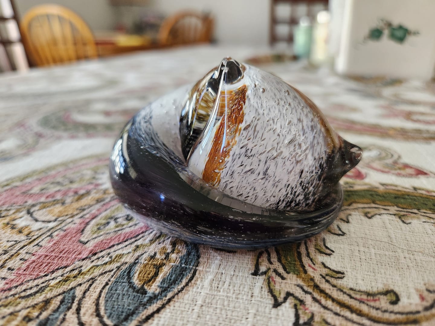 Customer photo review of Calico Sleeping Cat with Infused Cremation Ashes