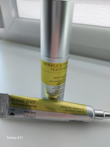 Customer photo review of Liftinga efektu piešķirošs serums ar retinolu un mikroadatām Celimax The Vita−A Retinol Shot Tightening Serum
