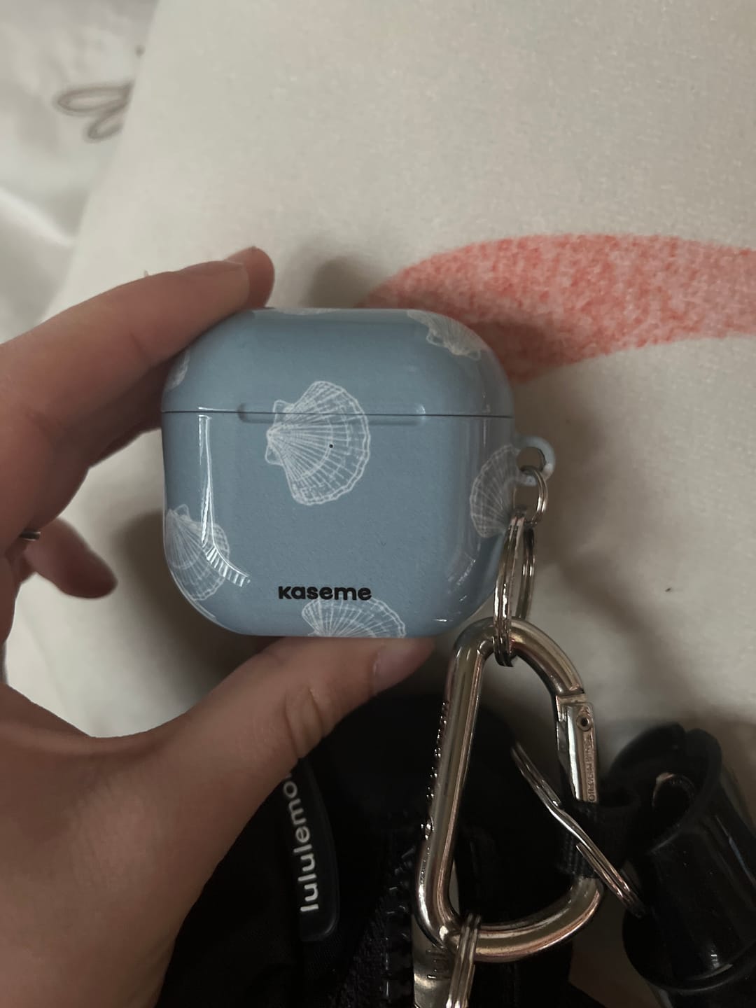 Customer photo review of Bondi Beach Blue AirPods Case
