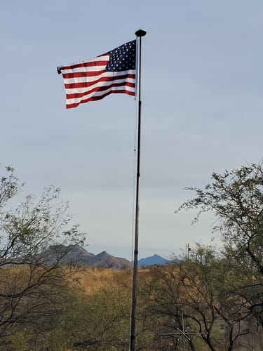 Customer photo review of Ultra Heavy Duty American Flag - 2-ply Polyester - Made In USA