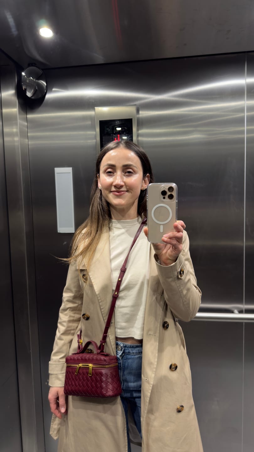 Customer photo review of Tara Woven bag