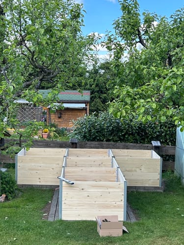 Customer photo review of 5m² Hochbeet ErnteMAXX aus Holz in U-Form in 4 Größen erhältlich