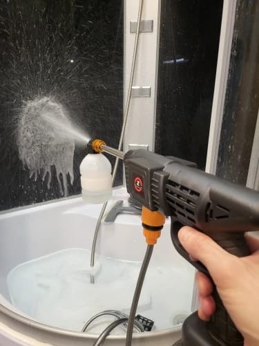 Customer photo review of Akku Hochdruckreiniger - tragbar, stark & flexibel einsetzbar