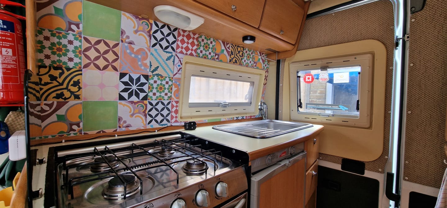Customer photo review of TalaVera - Portuguese Tile Effect Vinyl Furniture Covering
