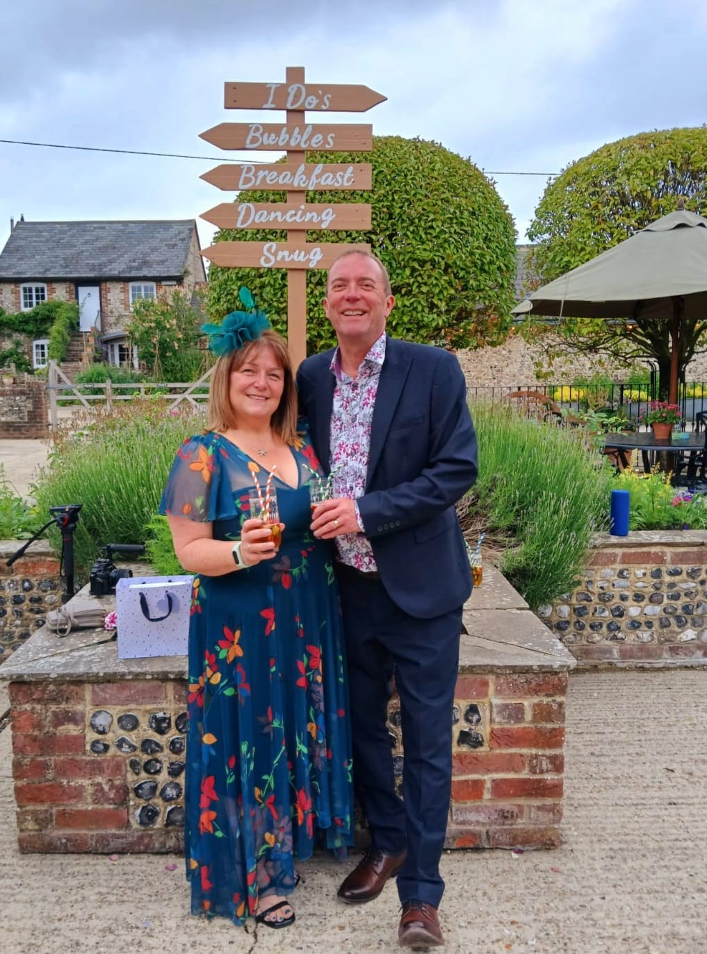 Customer photo review of Tilly Teal Red Print Angel Sleeve Sweetheart Dress