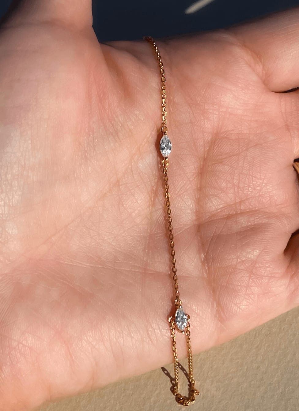 Customer photo review of Marquise Hand Chain