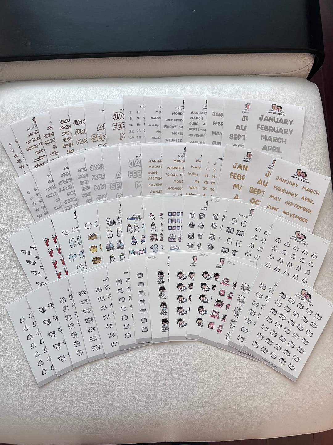 Customer photo review of Text Planner Stickers Set - Bubble