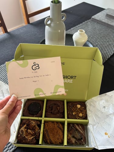 Customer photo review of Mixed Box of Postal Brownies Delivered To Your Door