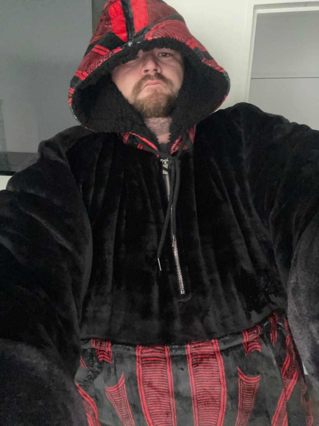 Customer photo review of EXTRA LONG ADULT BLANKET HOODIE - MANGU