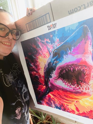 Customer photo review of Custom Paint by Numbers Kit